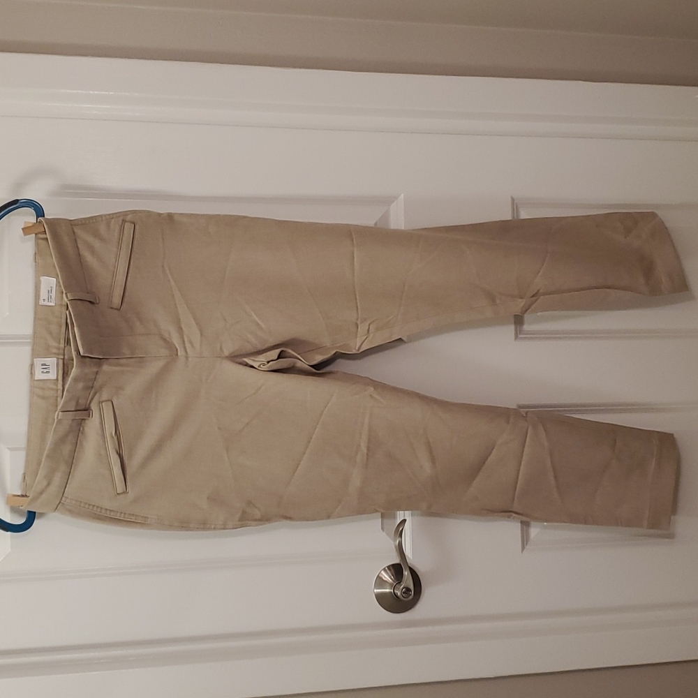 Gap beige signature skinny ankle dress pants